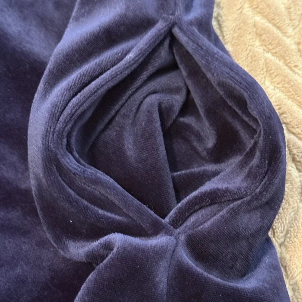 Rebecca‎ Malone Womens L Velvet Track Jacket Full Zip Pockets Y2K Activewear